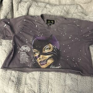 Darc Sport purple Catwoman crop top